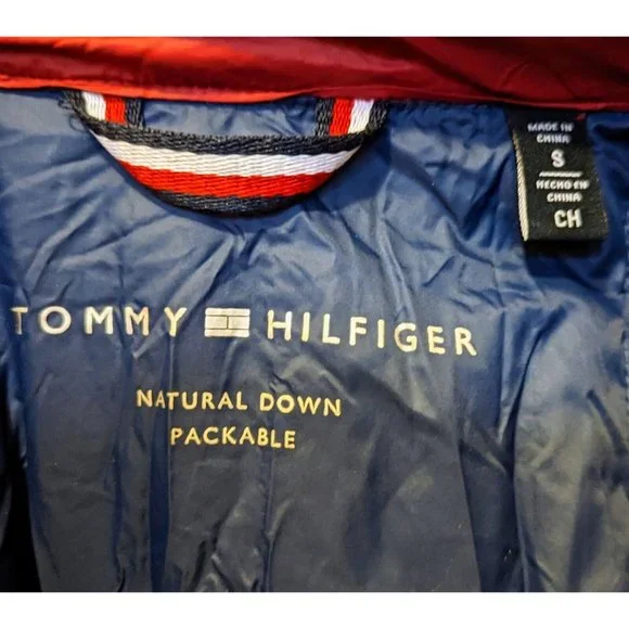 Tommy Hilfiger Men's Lightweight Packable Puffer Jacket Classic Red Small READ - Picture 3 of 6